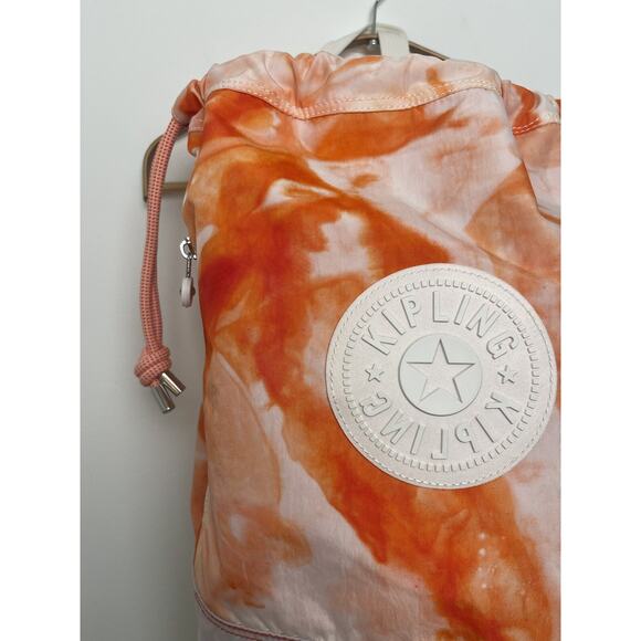 Kipling Konawa Large Tote Shoulder Bag Adjustable Drawstring Strap Tie Dye Red - Picture 2 of 13